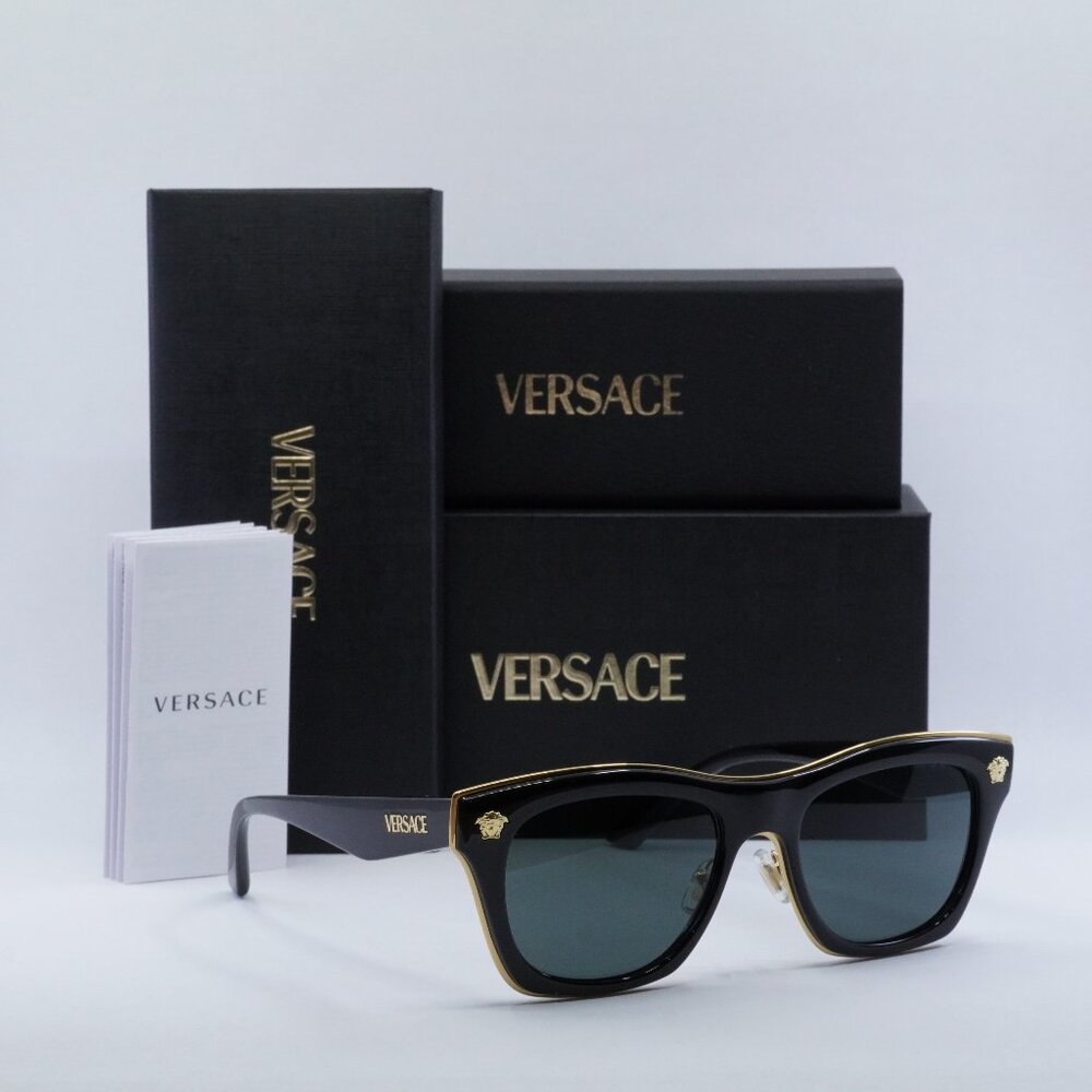 Final Price! Versace VE2272 GB1/87 Black Grey Sunglasses - Picture 7 of 9